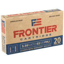 Load image into Gallery viewer, Frontier Military Grade 5.56x45mm NATO Ammo 62 Grain Hornady Full Metal Jacket Boat Tail 20 rounds per box(2 boxes per checkout)