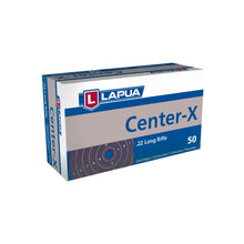 Load image into Gallery viewer, Lapua Center-X Rimfire 22 Long Rifle Ammo 40 Grain Lead Round Nose (500 round box)