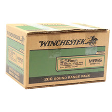 Load image into Gallery viewer, Winchester 5.56mm M855 NATO Ammo 62 Grain Green Tip FMJ 200 Rounds Value Pack(Limited 2 per checkout)