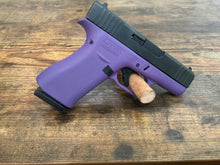 Load image into Gallery viewer, GLOCK 43X G43X HGA 9MM 3.6 IN BBL FS 5LB BLACK 2 10RD MAGS CERAKOTE PURPLE FRAME
