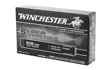 Load image into Gallery viewer, Winchester Ammunition Super Suppressed 308 Win 168 Grain Open Tip 20 Round Box