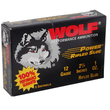 Load image into Gallery viewer, Wolf 12 Gauge Ammo 2 3/4" 1 1/8oz. Power Rifled Slug