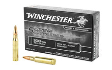 Load image into Gallery viewer, Winchester Ammunition Super Suppressed 308 Win 168 Grain Open Tip 20 Round Box