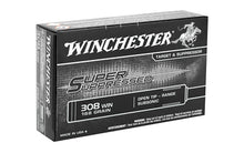Load image into Gallery viewer, Winchester Ammunition Super Suppressed 308 Win 168 Grain Open Tip 20 Round Box