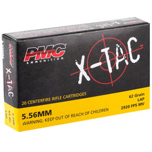 Load image into Gallery viewer, PMC X-Tac 5.56x45mm NATO Ammo M855 62 Grain GREEN TIP Full Metal Jacket(5 per checkout)