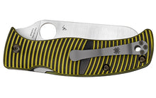Load image into Gallery viewer, Spyderco, Caribbean, Folding Knife, Black/Yellow G-10, LC200N Sheepfoot

