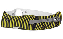 Load image into Gallery viewer, Spyderco, Caribbean, Folding Knife, Black/Yellow G-10, LC200N Leaf-Shape
