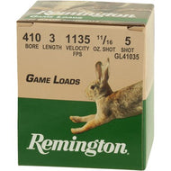 Remington 410 Bore 1135 FPS 3” INCH  5# Shot 20 rounds per Box
