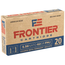 Load image into Gallery viewer, Frontier Military Grade 5.56x45mm NATO Ammo 62 Grain Hornady Full Metal Jacket Boat Tail 20 rounds per box(2 boxes per checkout)
