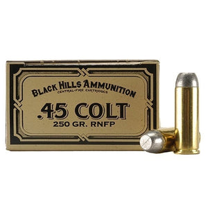 Black Hills Cowboy Action limited 1 per checkout 45 Long Colt Ammo 250 Grain Lead Round Nose Flat Point 50 rounds per box
