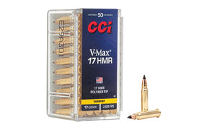 CCI V-Max 17HMR 17 Grain Poly Tip 50 Rounds per Box