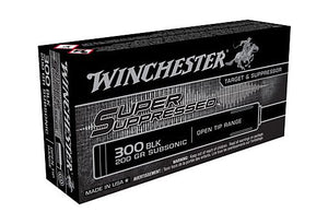 WINCHESTER  AMMO SUPER limited 5 per checkout SUPPRESSED .300 AAC BLACKOUT 200GR. FMJ 20 rounds per box