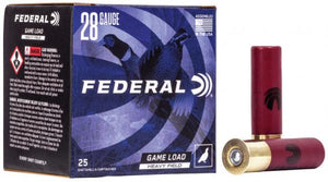 FEDERAL GAME LOAD UPLAND HI-BRASS AMMUNITION 28 GAUGE 2-3/4" 1 OZ #6 SHOT BOX OF 25 USH289