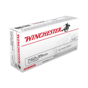 Winchester USA 7.62x39mm Russian 123 Grain Full Metal Jacket 20 rounds per box