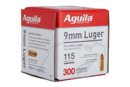 Aguila 9MM 115GR FMJ 300 round per box