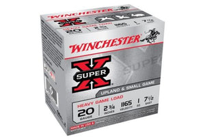 WINCHESTER AMMO SUPER-X 20GA. 2.75" 1165FPS. 1OZ. #7.5 25 ROUNDS PER BOX