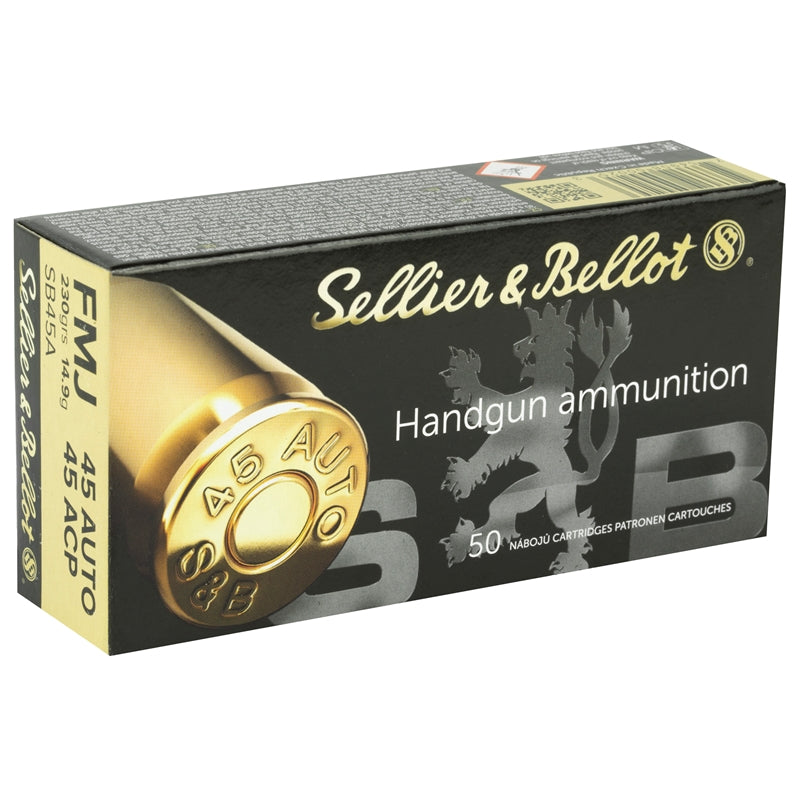 Sellier and Bellot 45 acp 230 FMJ 50 ROUNDS PER BOX
