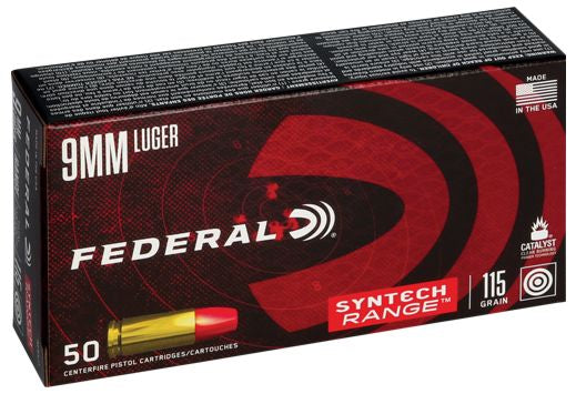 FEDERAL AMMO 9MM LUGER 115GR. SYNTHETIC JACKET TSJ 50 rounds per box