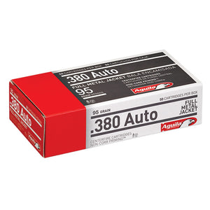 Aguila 380 ACP 95 Grain FMJ 50 rounds per box