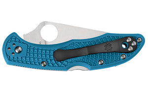 Spyderco, Delica4, Folding Knife, Flat-Ground, Lightweight, Blue