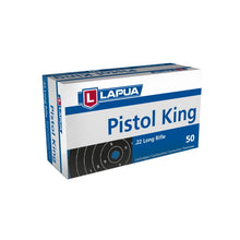 Load image into Gallery viewer, Lapua Pistol King 22 Long Rifle Ammo 40 Grain Lead Round Nose 50 rounds per box
