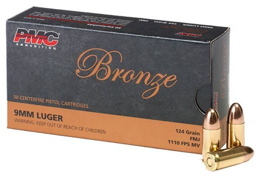 PMC AMMO 9MM LUGER 124GR. FMJ 50 round box