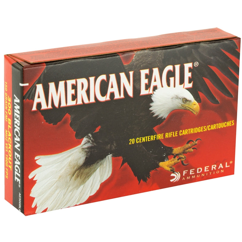 Federal American Eagle ”BRASS” 300 AAC Blackout Ammo 150 Grain Full Metal Jacket Boat Tail(limited 5 boxes per checkout)