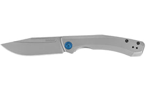 Kershaw, XL Highball XL, Folding Knife, 3.3" Silver Blade, Bead Blasted Stainless Steel Handl