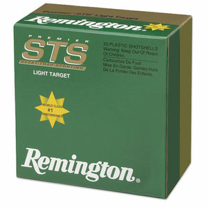 Remington 20 gauge 2 3/4” 7/8 oz #8 shot Premier STS Target Load 1200 FPS