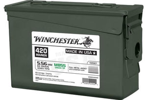 WINCHESTER  AMMO USA 5.56X45 62GR. GREEN TIP 420RD AMMO CAN