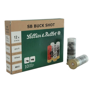 Sellier & Bellot 12 Gauge Ammo 00 buck ammo 2-3/4" 10 rounds per box