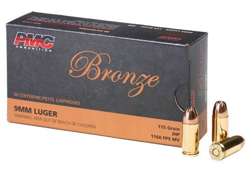PMC AMMO 9MM LUGER 115GR. JHP 50 rounds per box