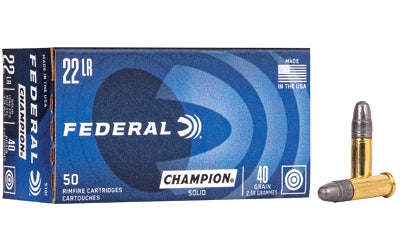 Federal, Lightning, 22LR, 40 Grain, Solid, 50 Rounds per Box