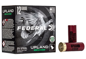 FEDERAL  AMMO UPLAND STEEL 12GA. 2.75" 1400FPS. 1 1/8OZ #6 25 rounds per box