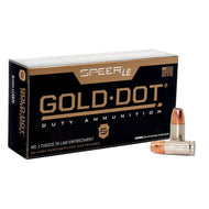 Speer Gold Dot LE Duty 9mm Luger Ammo 124 Grain Jacketed Hollow Point 50 rounds per box