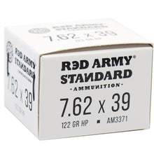 Load image into Gallery viewer, Red Army Standard 7.62x39mm  Ammo 122 Grain Hollow Point Steel Case 20 rounds per box
