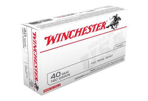 WINCHESTER  AMMO USA .40SW 180GR. FMJ  50-PACK