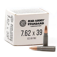 Red Army Standard 7.62x39mm limited ten per checkout Ammo 122 Grain FMJ Steel Case (20 rounds per box )