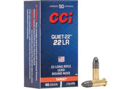 CCI AMMO QUIET .22LR 710FPS 40GR. 50 rounds per box