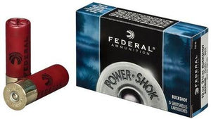 Federal Power-Shok  12 ga 2 3/4"  MAX 9 plts #00 - 5 rounds per box