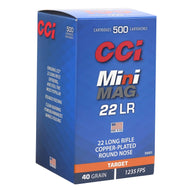 CCI mini mag 22 Long Rifle Ammo 40 Grain Lead Round Nose 500 round pack limited 1 per checkout
