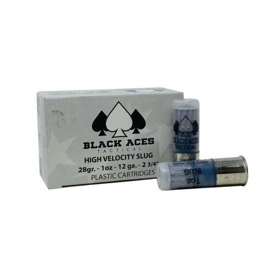 Black Aces Tactical 12ga Slugs 2.75 inch Shotgun Shells - SLUG | 1640 fps 10 rounds per box