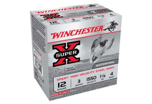 WINCHESTER AMMO XPERT STEEL 12GA. 3" 1550FPS. 1-1/8OZ. #4 25 ROUNDS PER BOX
