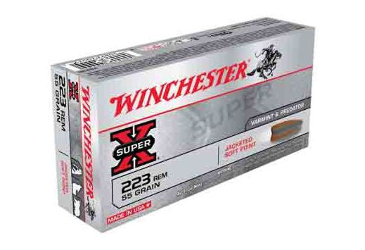 WINCHESTER  AMMO SUPER-X .223 REM. 55GR. JSP 20 rounds per box