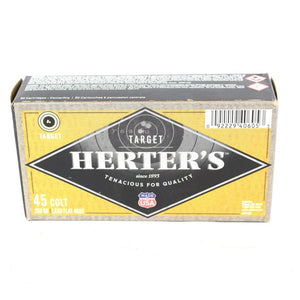 Herters 45 Long Colt 250GR Lead Flat Nose 50 rounds per box