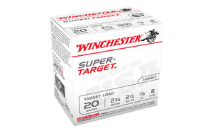 Winchester Ammunition Super Target 20 Gauge 2.75" #8 7/8 oz 25 Rounds per Box