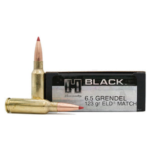 Hornady 81528: BLACK® 6.5 Grendel 123gr ELD Match, 20 rounds per box