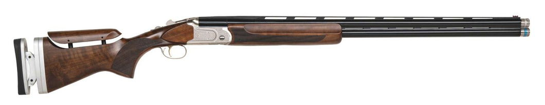 MOSSBERG GOLD RESERVE SGD 12GA 30IN BBL POLISHED SILVER W/GOLD INLAY GRADE A BLACK