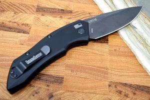 Kershaw Launch 1 Automatic Knife Black Aluminum (3.4" BlackWash) 7100BW