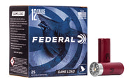 Federal, Game Load, 12 Gauge, 3 1/4 “ #8, 3.25 Dram, 1oz, Shotshell, 25 Rounds per Box